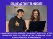 Two young actors engage in an online acting class